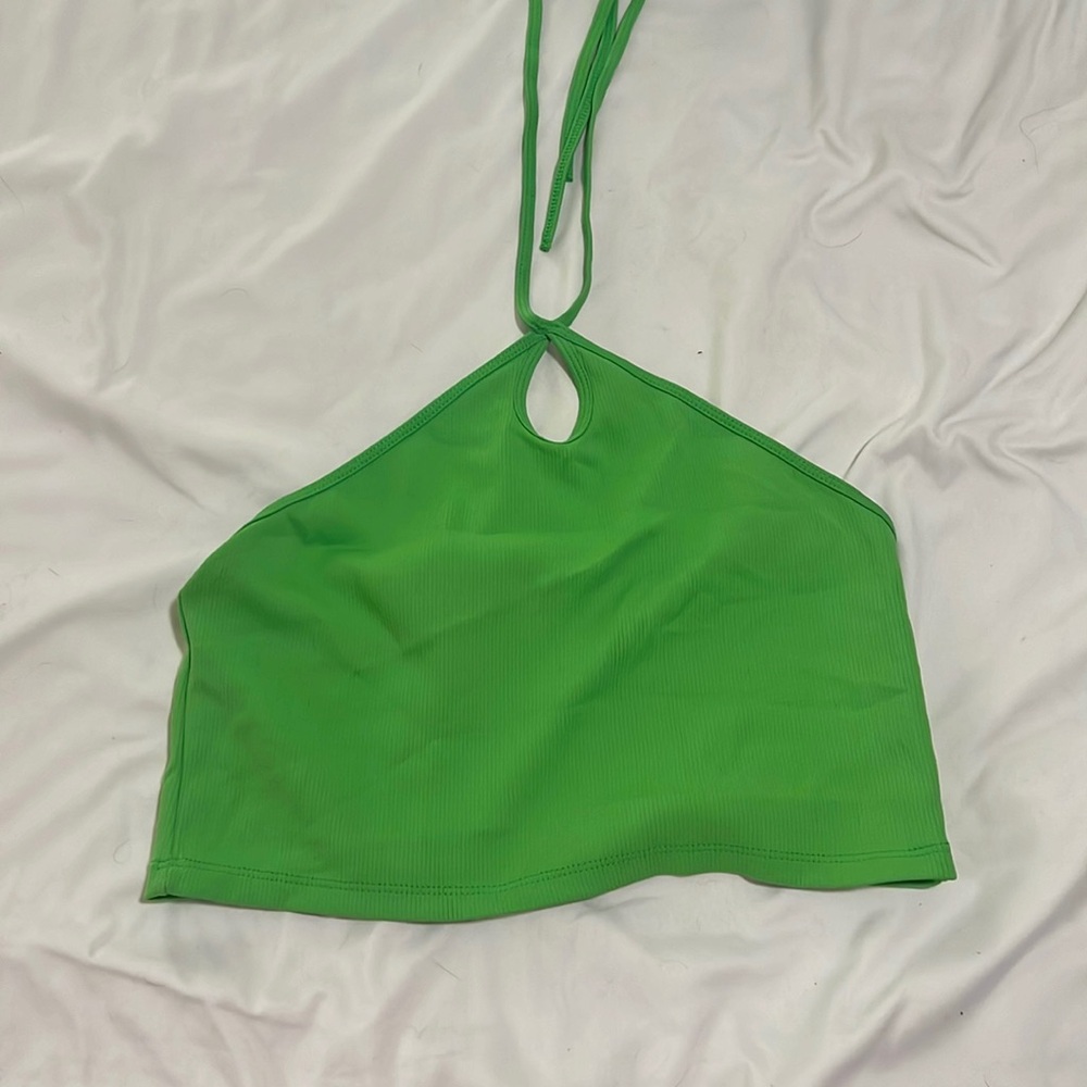 zara open back crop top size L